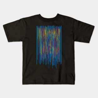 Vertical Design Pattern- Colorful Stripes Texture Kids T-Shirt